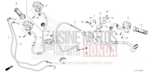 LEVIER DE GUIDON/COMMUTATEUR/CABLE CRF300LAP de 2023